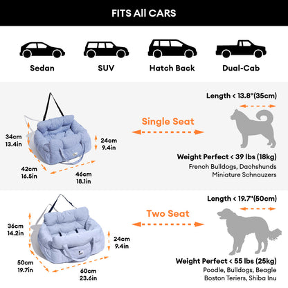 Grove - Portable Dog Car Booster Seat and Carrier Bag
