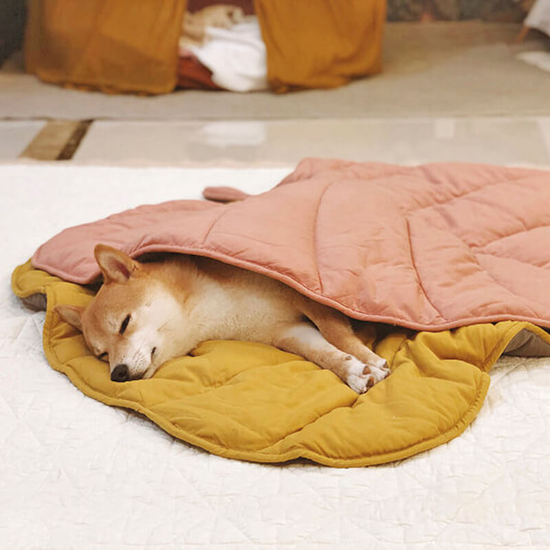 Hadley - Leaf-Shaped Dog Blanket in Cotton and Polyester