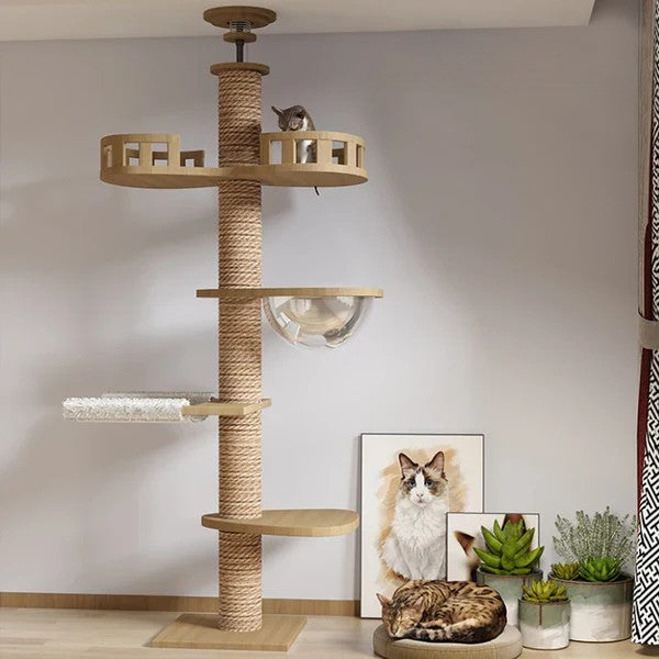 Aerie - Floor-to-Ceiling Cat Tree with Hammock