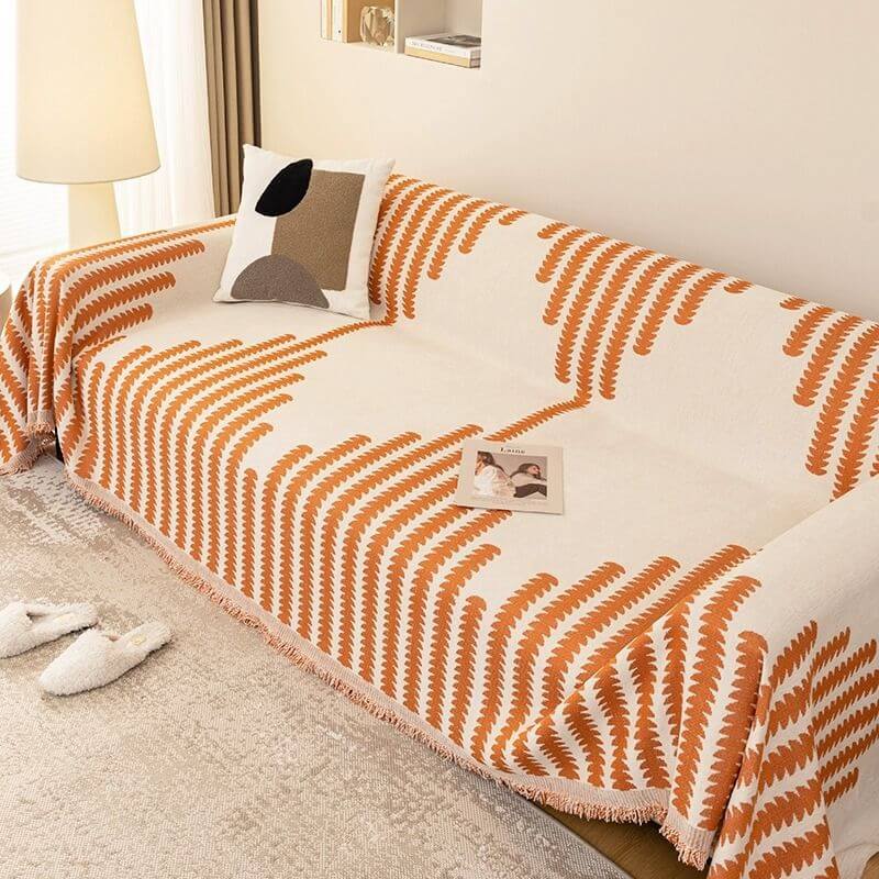 Marlow - Double-Sided Chenille Couch Throw and Scratch Guard