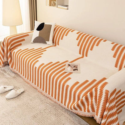 Marlow - Double-Sided Chenille Couch Throw and Scratch Guard