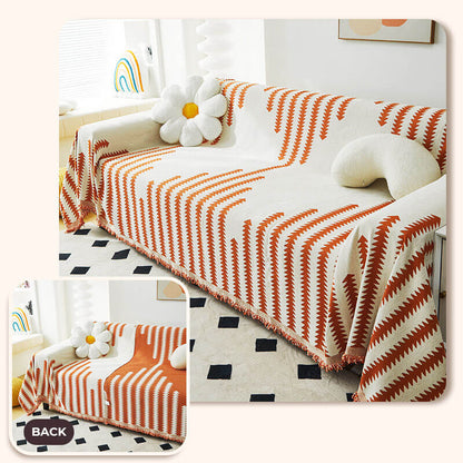 Marlow - Double-Sided Chenille Couch Throw and Scratch Guard