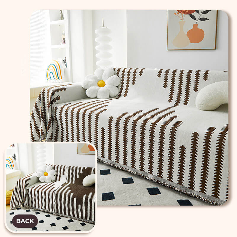 Marlow - Double-Sided Chenille Couch Throw and Scratch Guard