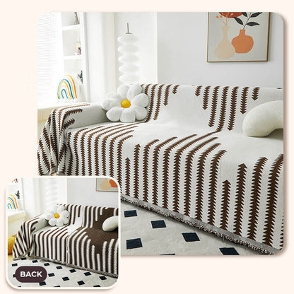 Marlow - Double-Sided Chenille Couch Throw and Scratch Guard