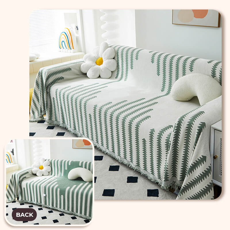 Marlow - Double-Sided Chenille Couch Throw and Scratch Guard