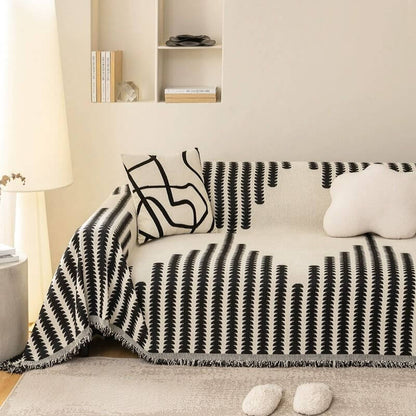 Marlow - Double-Sided Chenille Couch Throw and Scratch Guard