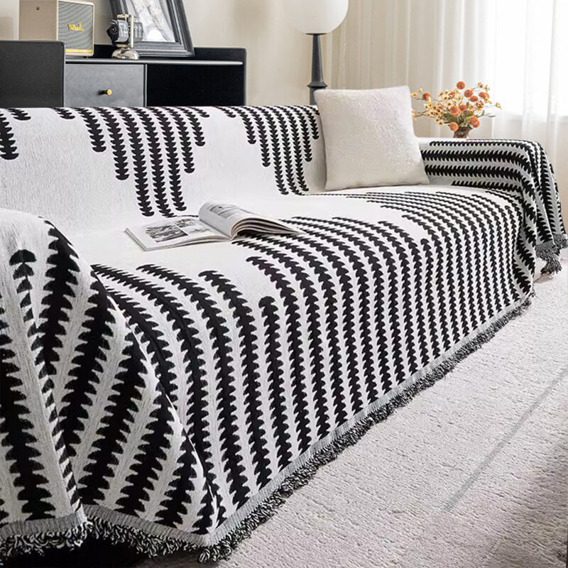 Marlow - Double-Sided Chenille Couch Throw and Scratch Guard
