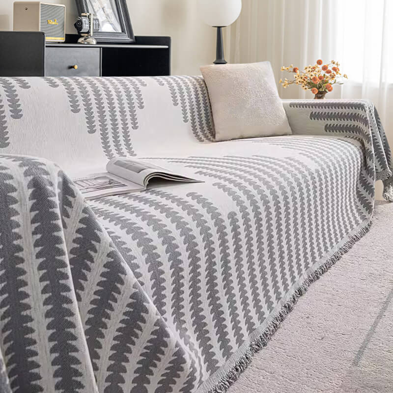 Marlow - Double-Sided Chenille Couch Throw and Scratch Guard