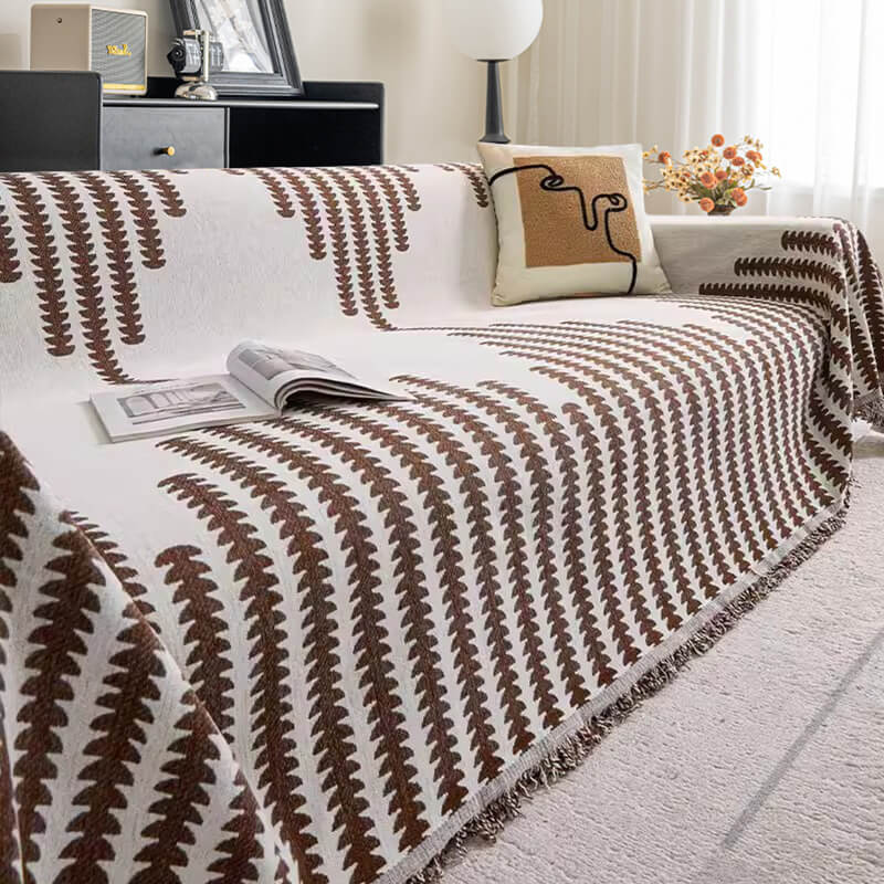 Marlow - Double-Sided Chenille Couch Throw and Scratch Guard