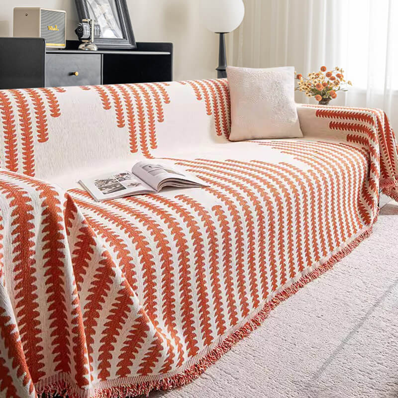 Marlow - Double-Sided Chenille Couch Throw and Scratch Guard