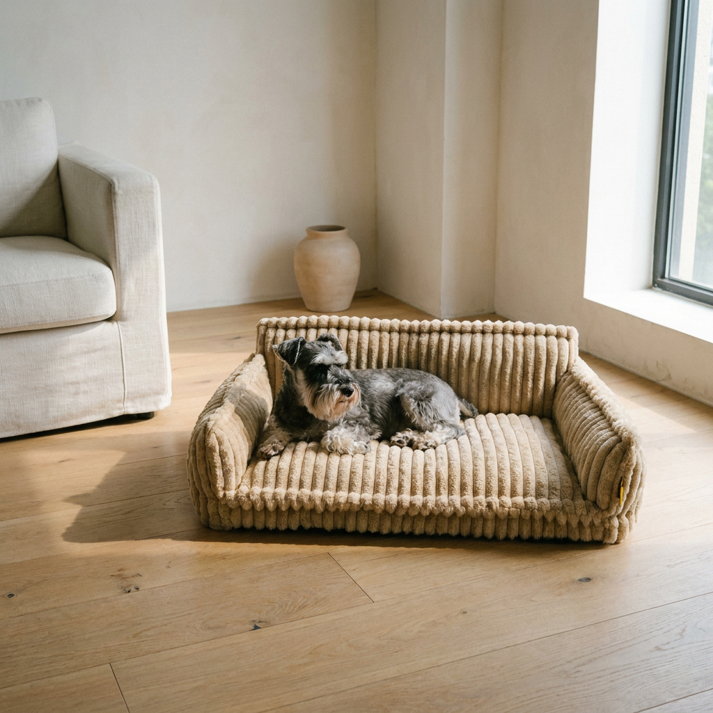 Atlas dog car seat booster with Miniature Schnauzer