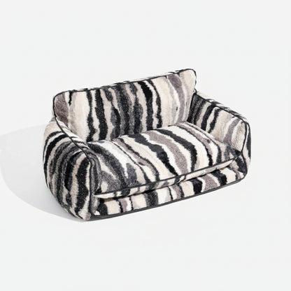 Flax - Faux Lambswool Stripe Sofa Bed for Dogs and Cats