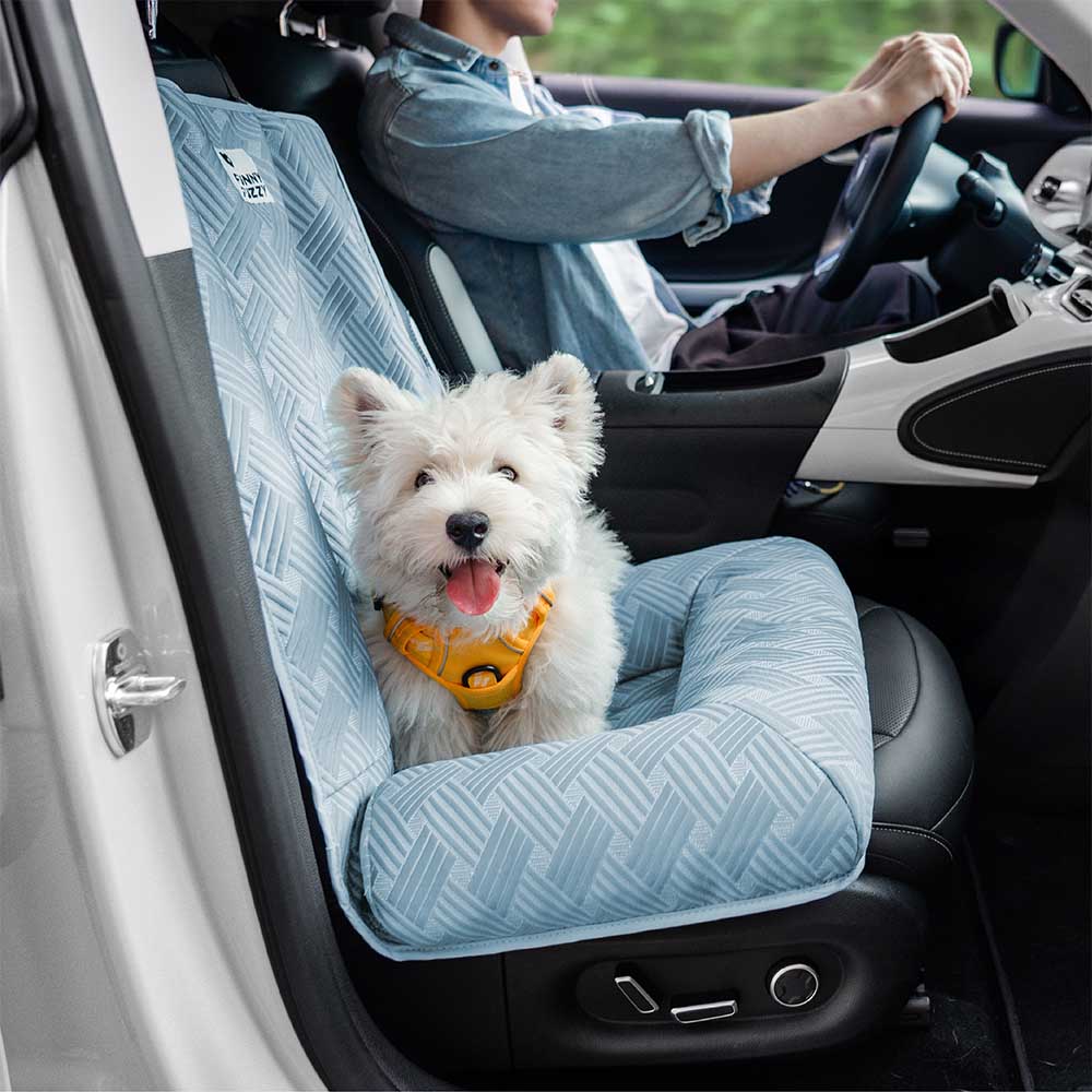 Strath - Cooling Bolster Dog Car Seat Bed with Safety Strap