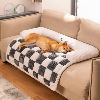 Aspen - Plaid Plush Dog Mat and Furniture Protector Cover