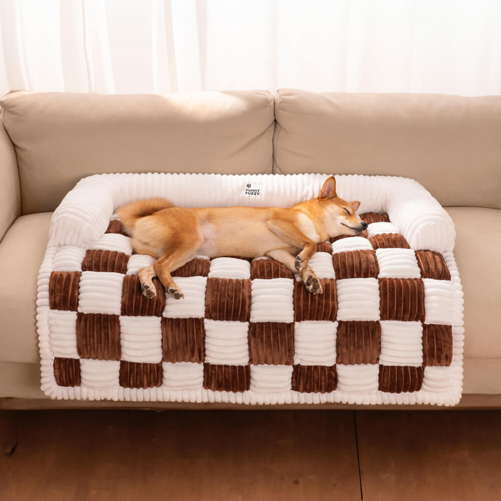 Aspen - Plaid Plush Dog Mat and Furniture Protector Cover