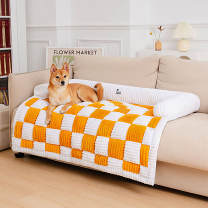 Aspen - Plaid Plush Dog Mat and Furniture Protector Cover