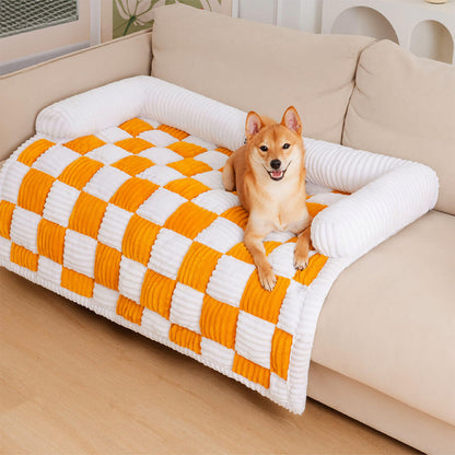 Aspen - Plaid Plush Dog Mat and Furniture Protector Cover