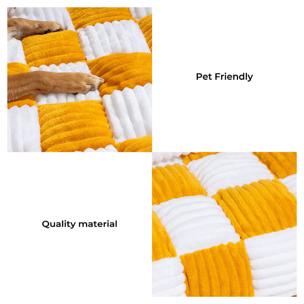 Aspen - Plaid Plush Dog Mat and Furniture Protector Cover