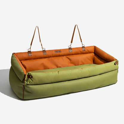 Vega - Dog Car Seat Booster Bed, Faux Leather