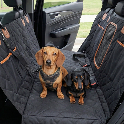 MudiPaws Dog Seat Cover Car Hammock With Mesh Window