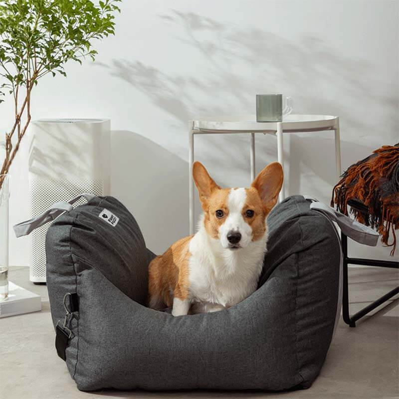 Linden - Dog Car Seat Bed with Safety Buckle, Dual-Use
