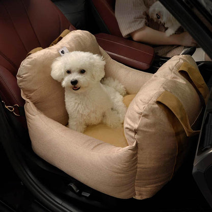 Linden - Dog Car Seat Bed with Safety Buckle, Dual-Use