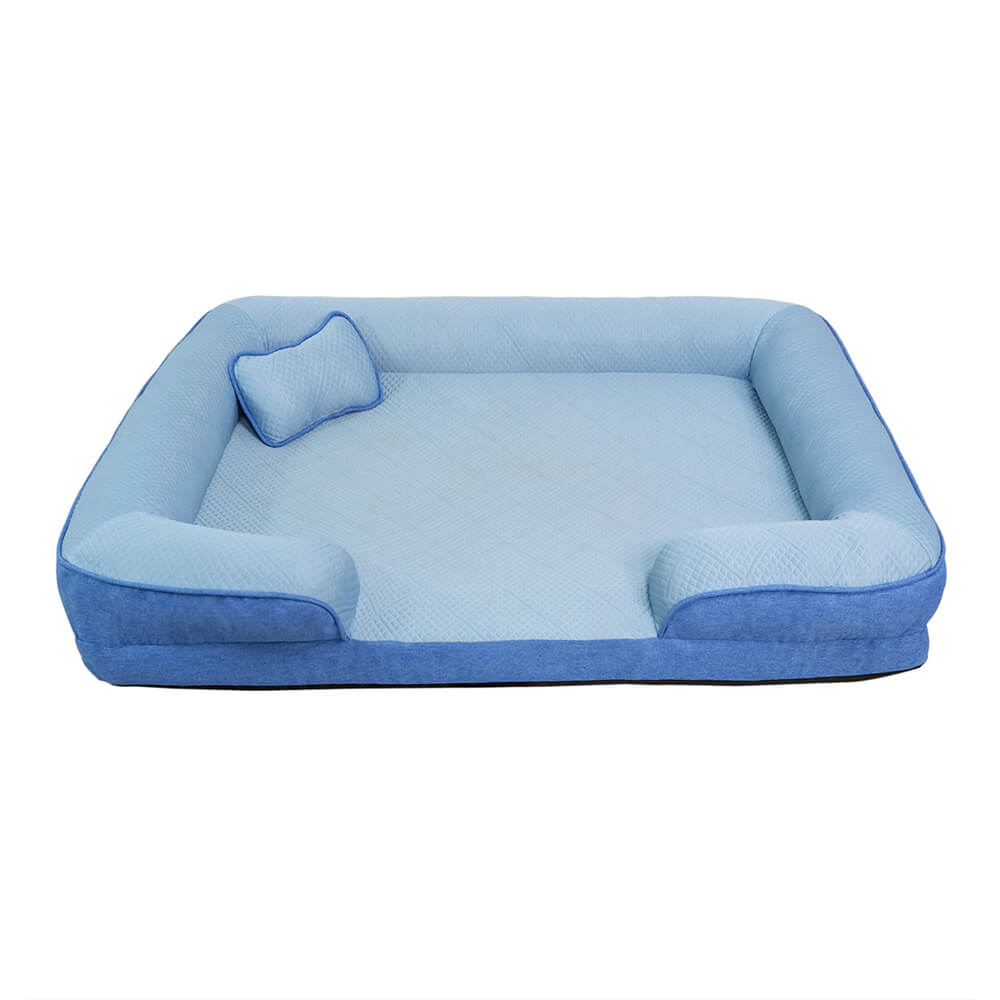 Luff - Cooling Orthopedic Dog Sofa Bed, Egg-Crate Foam with Four Bolsters