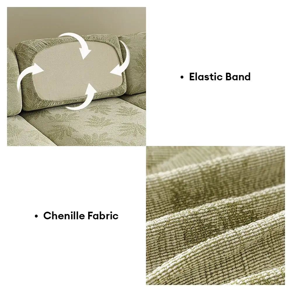 Yarrow - Elastic Chenille Anti-Scratch Full Couch Cover