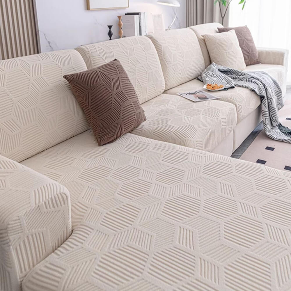Glen - Stretch Honeycomb Ice Silk Couch Cover
