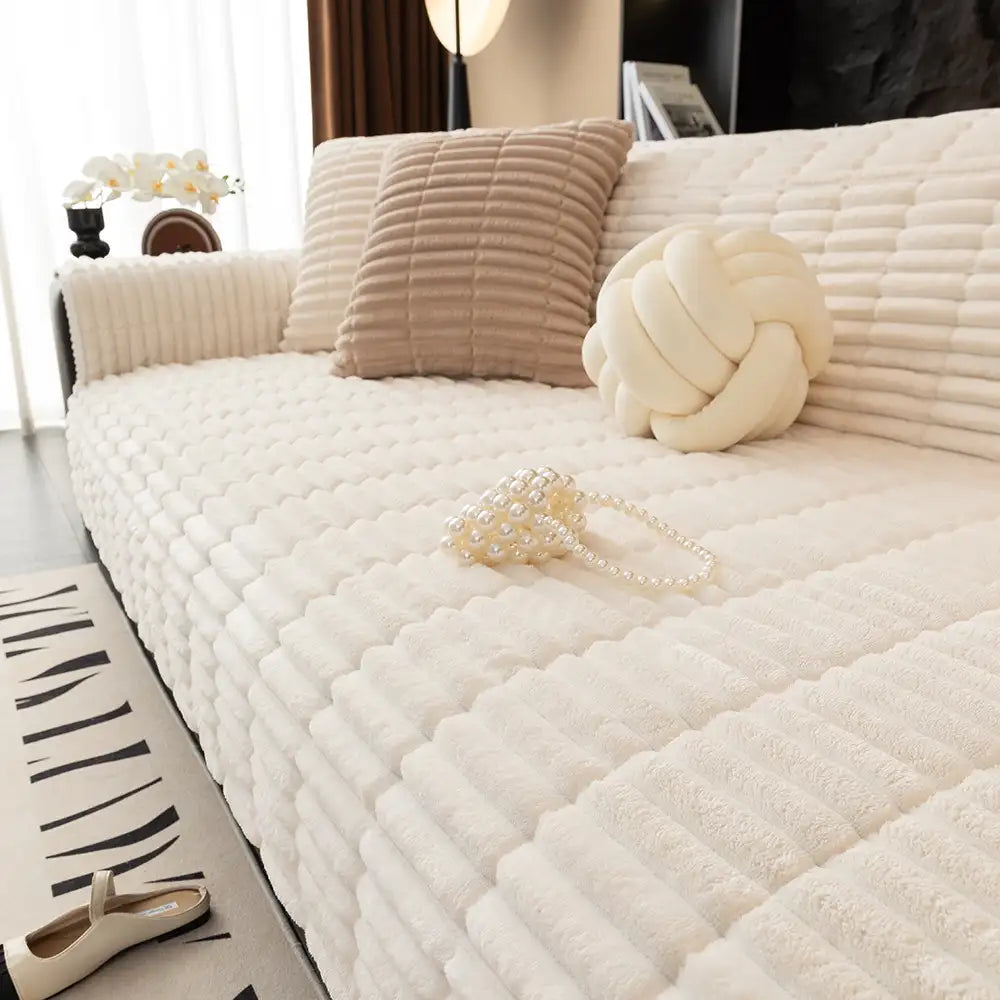 Cove - One-Piece Waterproof Flannel Sofa Cover, Non-Slip