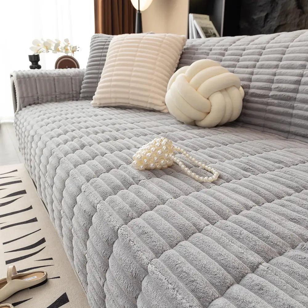 Cove - One-Piece Waterproof Flannel Sofa Cover, Non-Slip