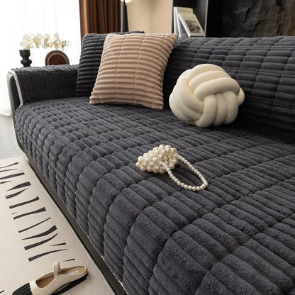 Cove - One-Piece Waterproof Flannel Sofa Cover, Non-Slip