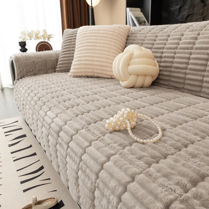 Cove - One-Piece Waterproof Flannel Sofa Cover, Non-Slip