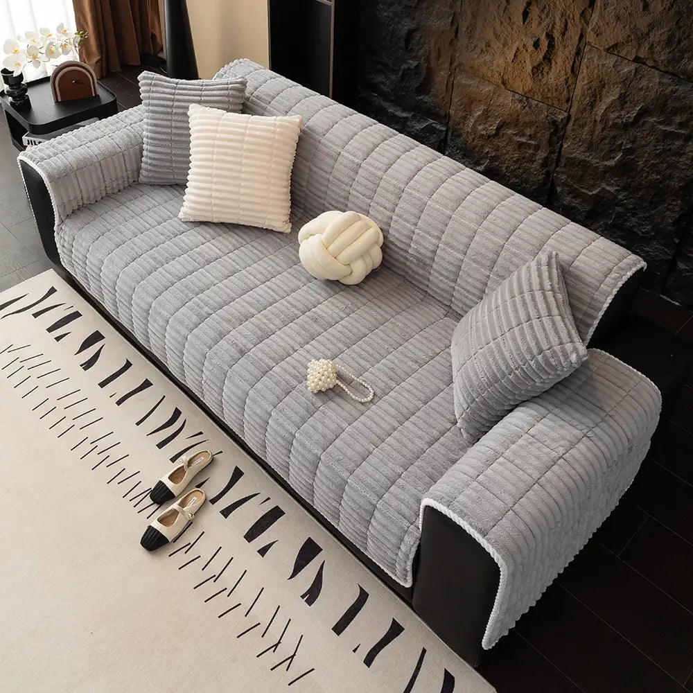 Cove - One-Piece Waterproof Flannel Sofa Cover, Non-Slip