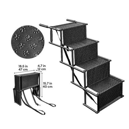 Foss - Foldable 4-Step Non-Slip Dog Car Stairs