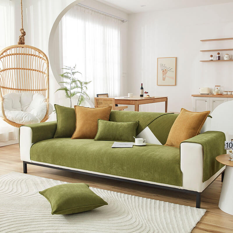 Halo - Herringbone Chenille Couch Cover, Waterproof and Antibacterial