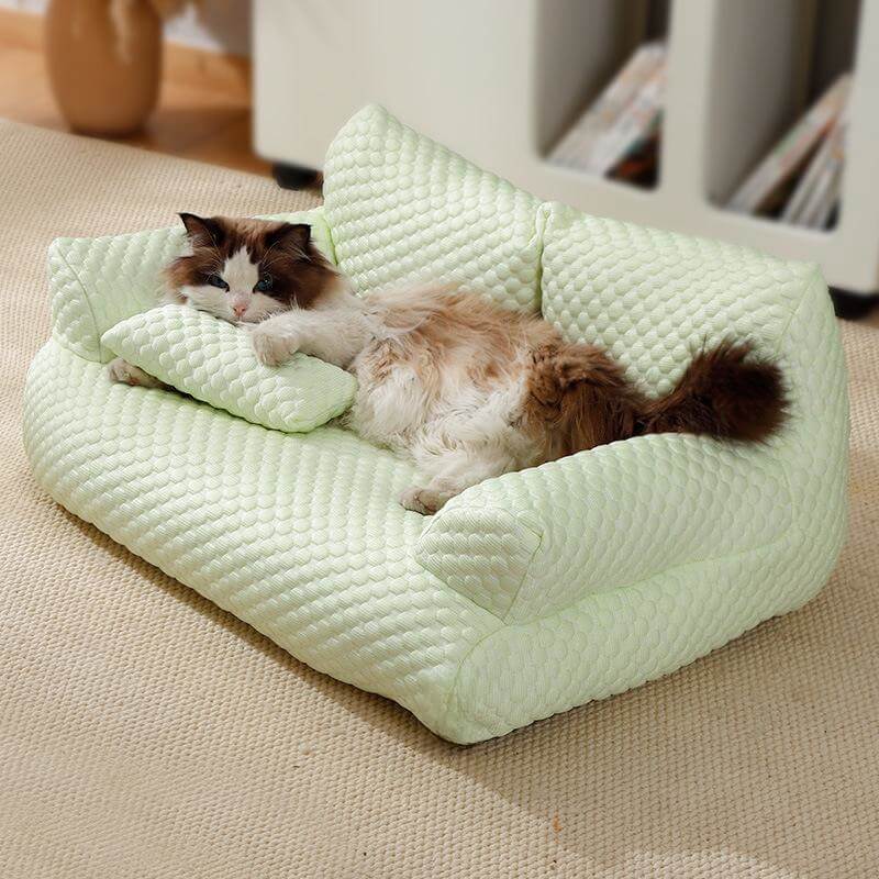 Slade - Ice Silk Cooling Dog Sofa Bed with Bolster Sides