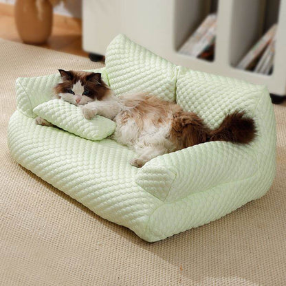 Slade - Ice Silk Cooling Dog Sofa Bed with Bolster Sides