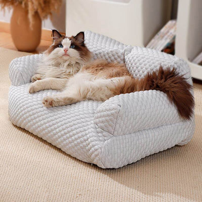 Slade - Ice Silk Cooling Dog Sofa Bed with Bolster Sides