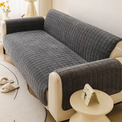 Corbin - Short Plush Non-Slip Sofa Protection Cover