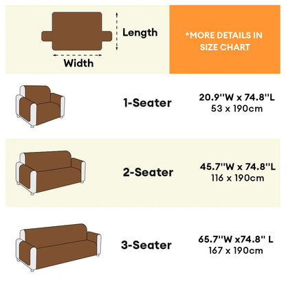 Corbin - Short Plush Non-Slip Sofa Protection Cover