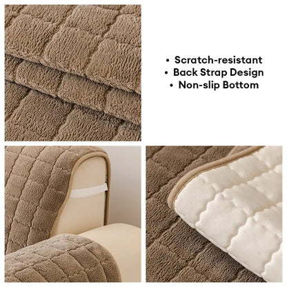 Corbin - Short Plush Non-Slip Sofa Protection Cover