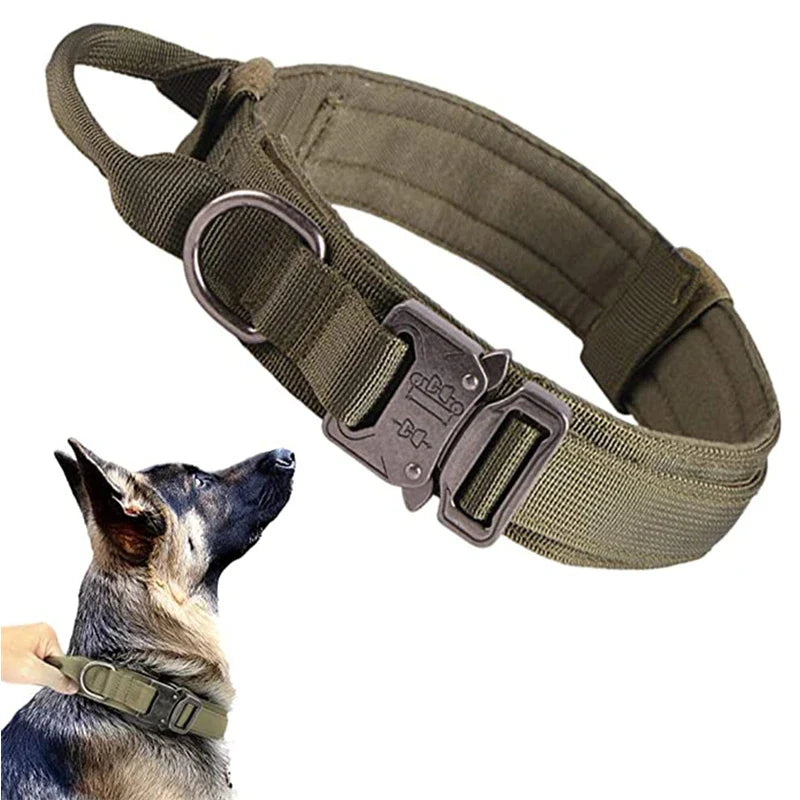 Cedar - Heavy Duty Tactical Dog Collar with Control Handle, 1000D Nylon