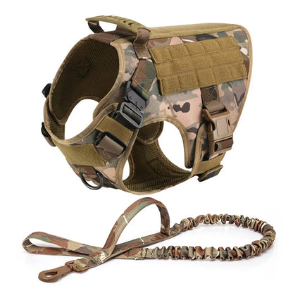 Onyx - Tactical Dog Harness Full Set with Leash & MOLLE Pouches
