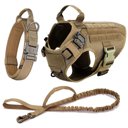 Onyx - Tactical Dog Harness Full Set with Leash & MOLLE Pouches