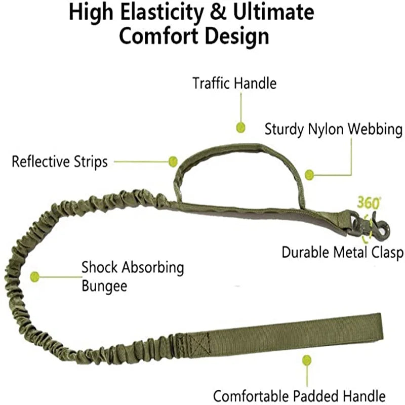 Cedar - Heavy Duty Tactical Dog Collar with Control Handle, 1000D Nylon