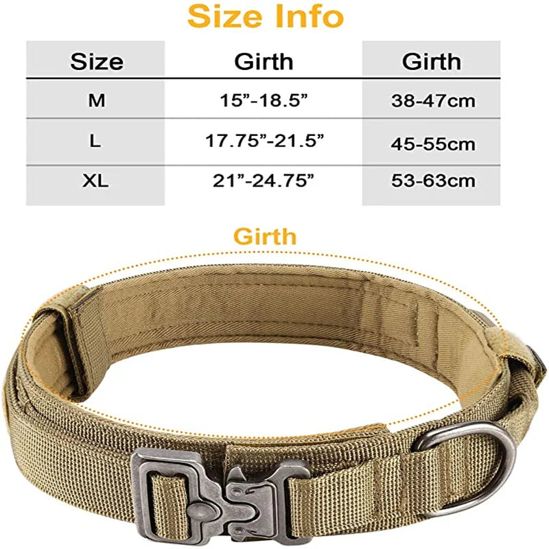 Cedar - Heavy Duty Tactical Dog Collar with Control Handle, 1000D Nylon