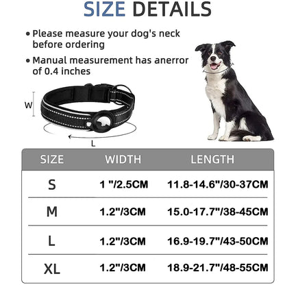 Cinder - AirTag Dog Collar with Built-In Reflective Case