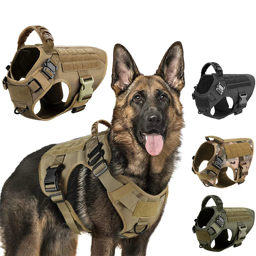 Caspian - Large Dog Tactical No-Pull Harness, Front & Back Clip