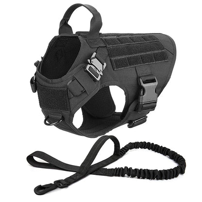 Onyx - Tactical Dog Harness Full Set with Leash & MOLLE Pouches